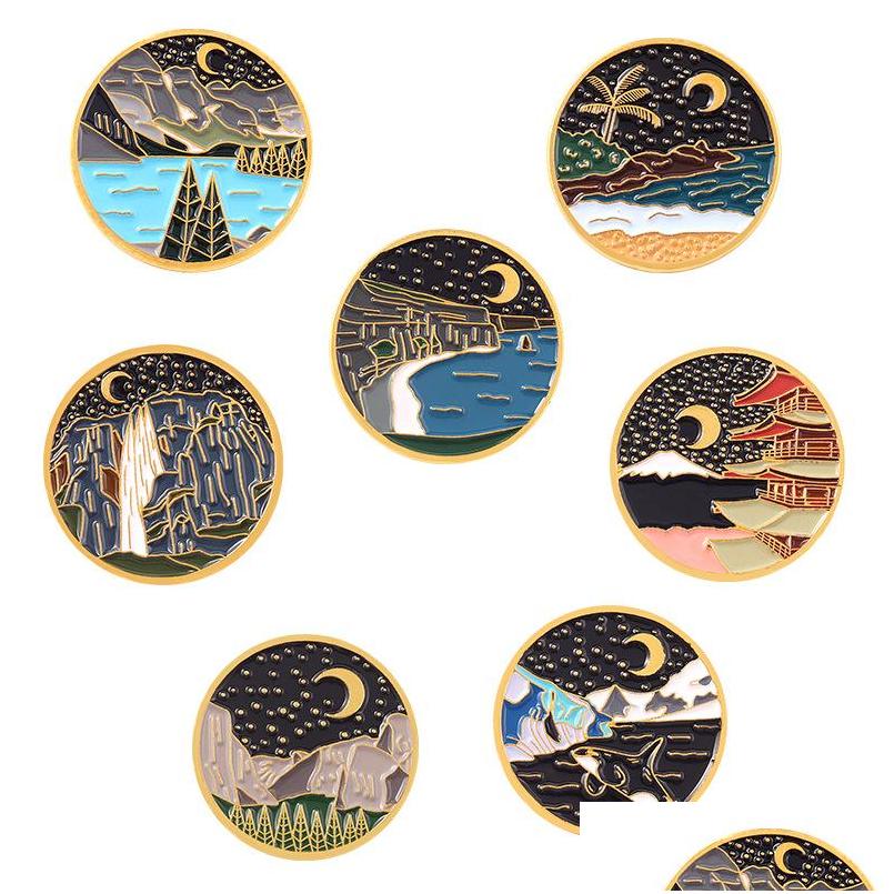 Pins Brooches Outdoor Natural Scenery Brooches Set 7Pcs Moon Mountains And Rivers Enamel Paint Badges For Girls Alloy Pin Denim Shi Dhsmp
Pins Brooches Outdoor Natural Scenery Brooches Set 7Pcs Moon Mountains And Rivers Enamel Paint Badges For Girls Alloy Pin Denim Shi Dhsmp