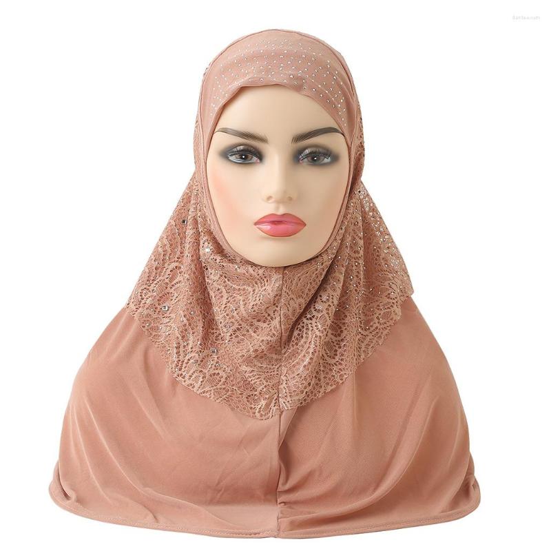 Scarves Women One Piece Muslim Hijab Lace Applique Patchwork Long Head Wrap Islamic Scarf Turban Cap Shawl With Glitter Rhinestone
Scarves Women One Piece Muslim Hijab Lace Applique Patchwork Long Head Wrap Islamic Scarf Turban Cap Shawl With Glitter Rhinestone