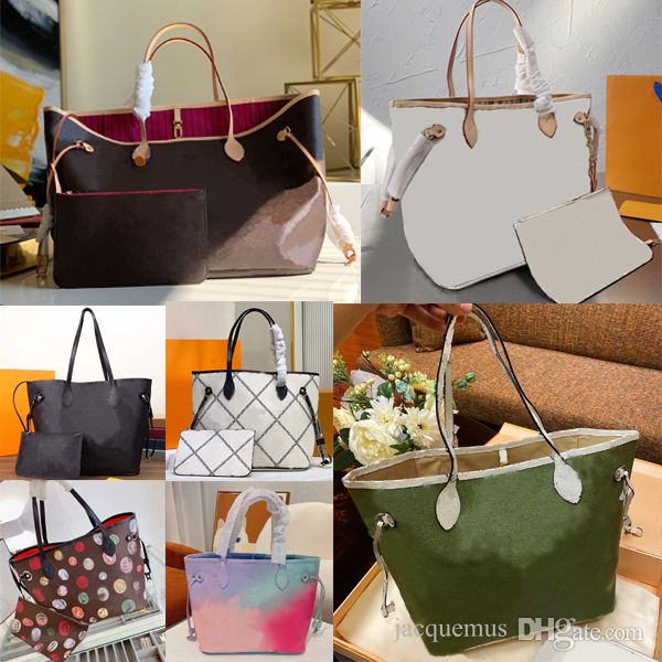 designer bags Never full MM GM Evening bags womens bag Shopping neverfull Genuine handbags shoulder purses lady totes full Coin Purse 2pcs set
