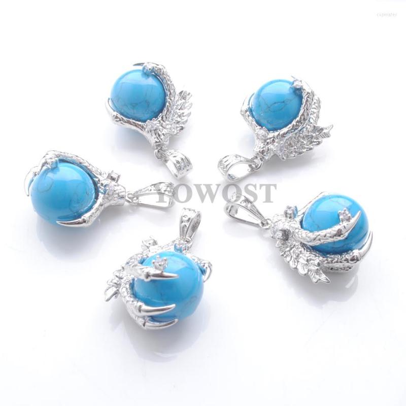 Pendant Necklaces Wholesale 5Pcs/Lot Blue Turquoises Stone Pendants Round Ball Bead Dragon Claw Crystal Reiki Chakra Women Gift QN3109
Pendant Necklaces Wholesale 5Pcs/Lot Blue Turquoises Stone Pendants Round Ball Bead Dragon Claw Crystal Reiki Chakra Women Gift QN3109