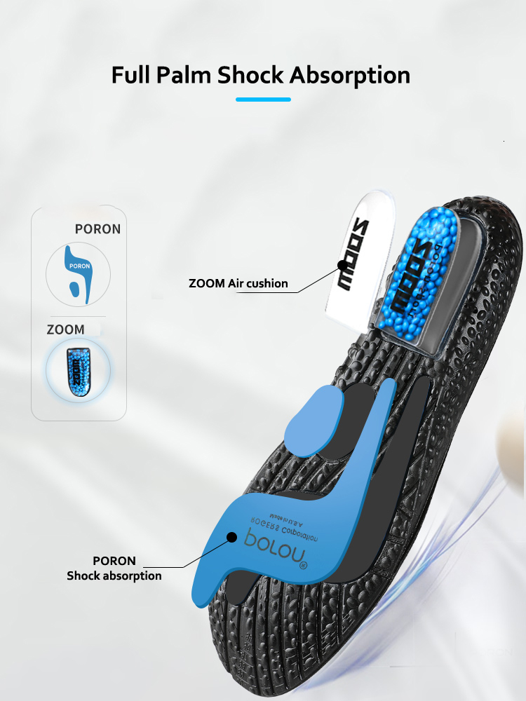 Shoe Parts Accessories Upgrade Sports Shock Absorption Insole PU Memory Foam Breathable Arch Support Orthopedic Shoes Pad Men Women Soles 221125