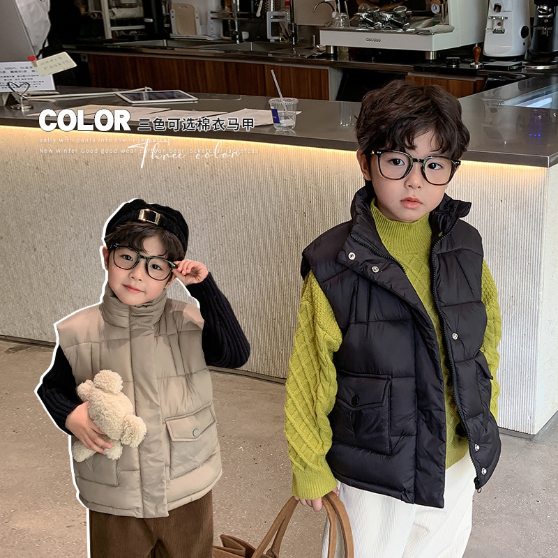 Waistcoat Boys' winter clothes Korean children's solid color thickened cotton waistcoat outerwear 107 221125, Yellow
Waistcoat Boys' winter clothes Korean children's solid color thickened cotton waistcoat outerwear 107 221125, Yellow