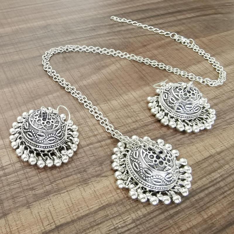Necklace Earrings Set Afghan Vintage Silver Color Metal Necklaces Sets For Women Boho Geometric Festival Party Oxidized Tribal Jewelry Gift, Picture shown
Necklace Earrings Set Afghan Vintage Silver Color Metal Necklaces Sets For Women Boho Geometric Festival Party Oxidized Tribal Jewelry Gift, Picture shown