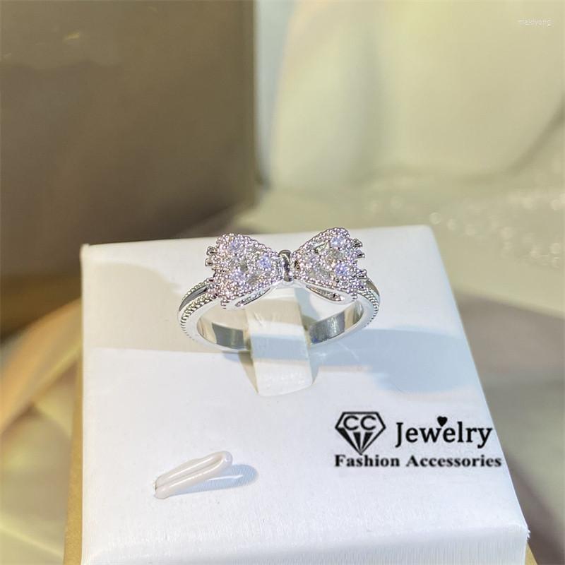 Wedding Rings Cute Bowknot Design Sterling Silver Color Fine Jewelry Party Accessories Engagement Wear Bijoux 3016
Wedding Rings Cute Bowknot Design Sterling Silver Color Fine Jewelry Party Accessories Engagement Wear Bijoux 3016