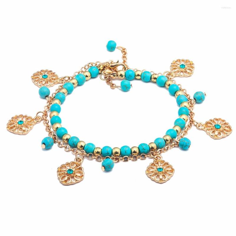 Strand Blue Crystal Flwoer Crack Figures Beads Pendant Golden Vintage Bohemia Bracelets For Women
Strand Blue Crystal Flwoer Crack Figures Beads Pendant Golden Vintage Bohemia Bracelets For Women