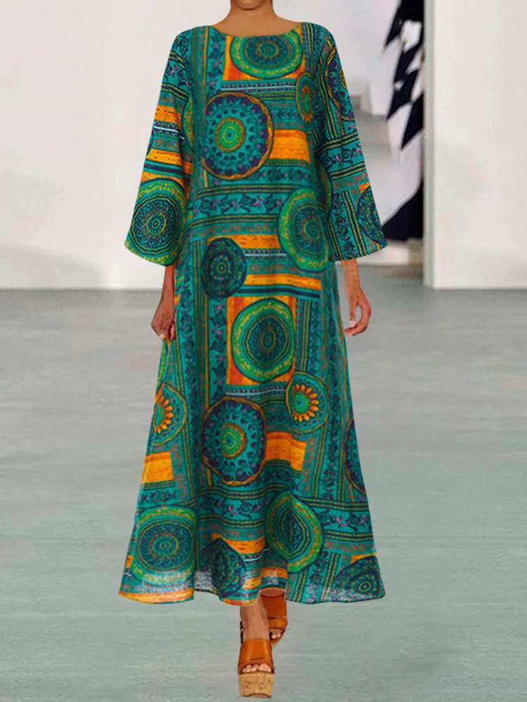 Casual Dresses Women Summer Dress Celmia Bohemian Printed O neck Vestidos Kaftan Robe Longue 3 4 Sleeves Loose Party Maxi 221125, Yellow
Casual Dresses Women Summer Dress Celmia Bohemian Printed O neck Vestidos Kaftan Robe Longue 3 4 Sleeves Loose Party Maxi 221125, Yellow