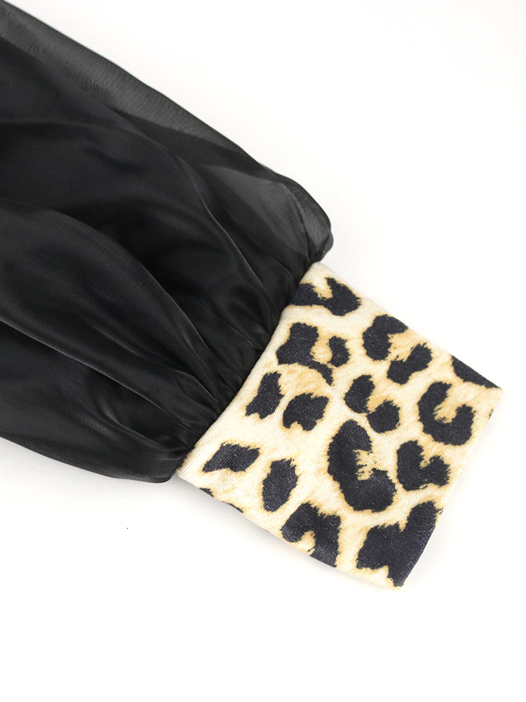 Party Dresses Elegant Women Midi Color Block Cheetah Print Long Sleeve Slit Bodycon Velvet Dress Fall Office Business Club Wear 221128