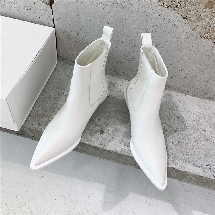 New Autumn Short Boots Woman Pointed Toe Genuine Leather Slip-On Shoes Fashion Concise Women Boots Sexy High Heels, Black
New Autumn Short Boots Woman Pointed Toe Genuine Leather Slip-On Shoes Fashion Concise Women Boots Sexy High Heels, Black