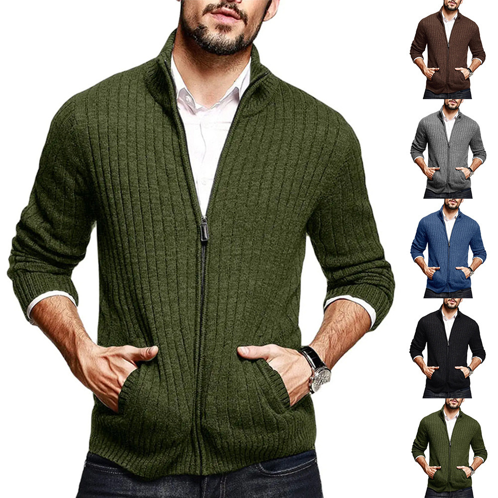 Men's Sweaters Men's clothing American Style Autumn Winter Knitting Cardigan Zipper Solid Color Sweater Man Turtleneck Slim Casual Sweater Coat 221128
Men's Sweaters Men's clothing American Style Autumn Winter Knitting Cardigan Zipper Solid Color Sweater Man Turtleneck Slim Casual Sweater Coat 221128