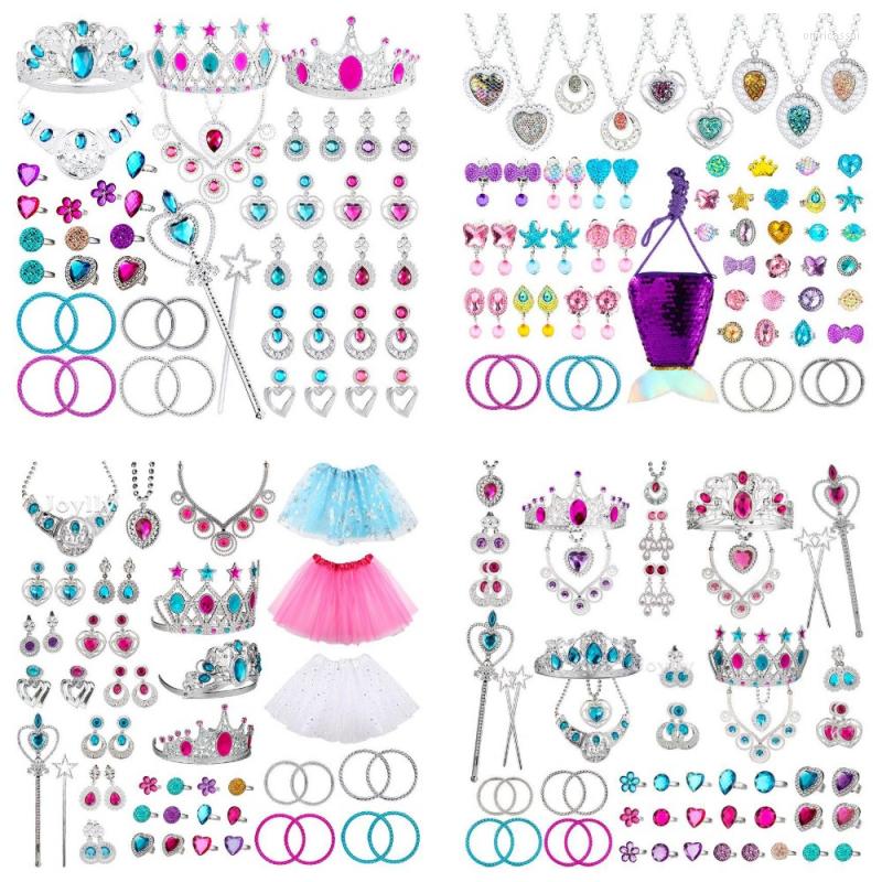 Necklace Earrings Set Girls Princess Jewelry Play Kits Magic Wand Crown Dress Ring Earring Bracelet Halloween Birthday Party Toys, Picture shown
Necklace Earrings Set Girls Princess Jewelry Play Kits Magic Wand Crown Dress Ring Earring Bracelet Halloween Birthday Party Toys, Picture shown