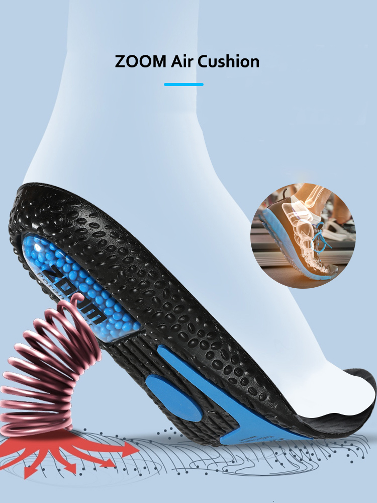 Shoe Parts Accessories Upgrade Sports Shock Absorption Insole PU Memory Foam Breathable Arch Support Orthopedic Shoes Pad Men Women Soles 221125