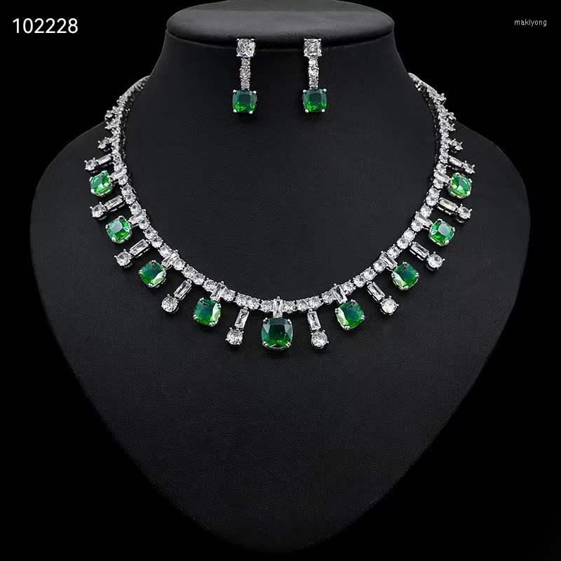 Necklace Earrings Set HIBRIDE Bright Square Shape Cubic Zirconia Paved Luxury Bridal Pink Wedding And For Women N-423, Picture shown
Necklace Earrings Set HIBRIDE Bright Square Shape Cubic Zirconia Paved Luxury Bridal Pink Wedding And For Women N-423, Picture shown