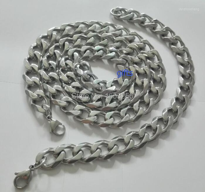 Necklace Earrings Set One High Quality Jewelry Polihsed Curb Chain Link & Bracelet Stainless Steel Men's Charming Gifts 13mm Wide, Picture shown
Necklace Earrings Set One High Quality Jewelry Polihsed Curb Chain Link & Bracelet Stainless Steel Men's Charming Gifts 13mm Wide, Picture shown