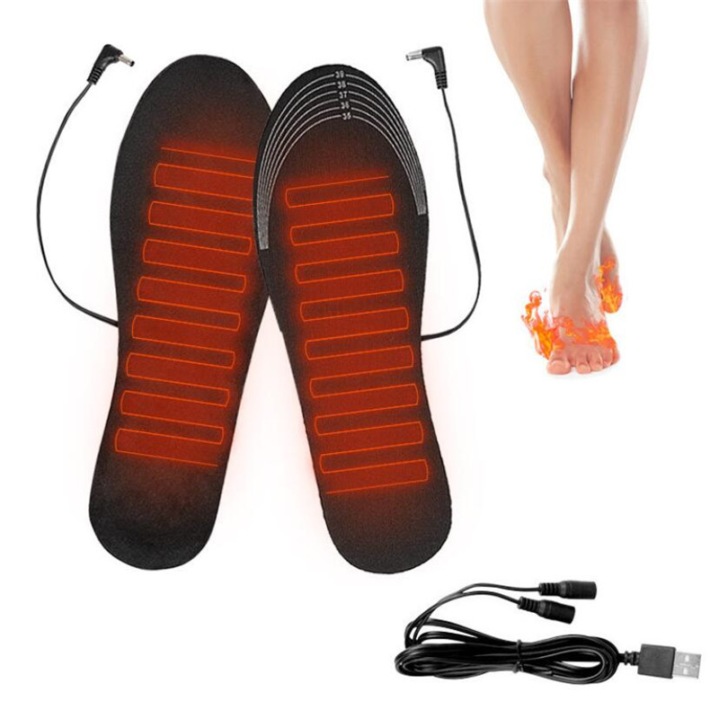 Shoe Parts Accessories USB Heated Insoles Feet Warm Sock Pad Mat Electrically Heating Washable Thermal Unisex 221125