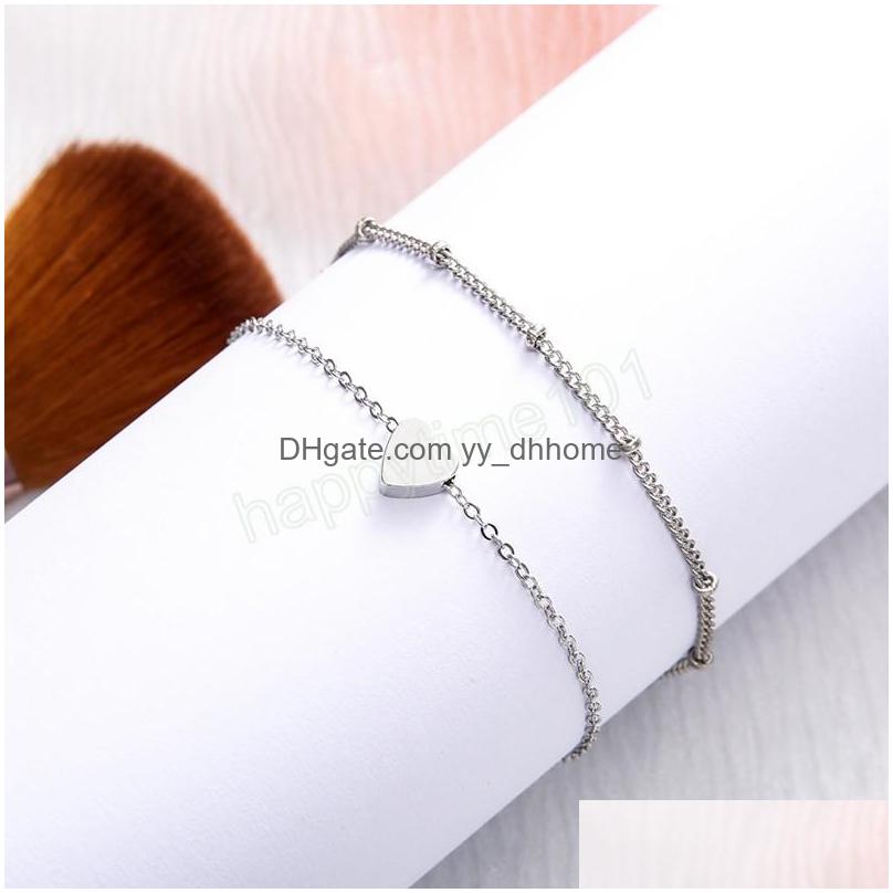 Charm Bracelets 2Pc/Set Gold Sier Color Small Love Friendship Charm Bracelets Bangles Jewelry Link Chain For Women Gift Drop Delivery Dhzb8
Charm Bracelets 2Pc/Set Gold Sier Color Small Love Friendship Charm Bracelets Bangles Jewelry Link Chain For Women Gift Drop Delivery Dhzb8