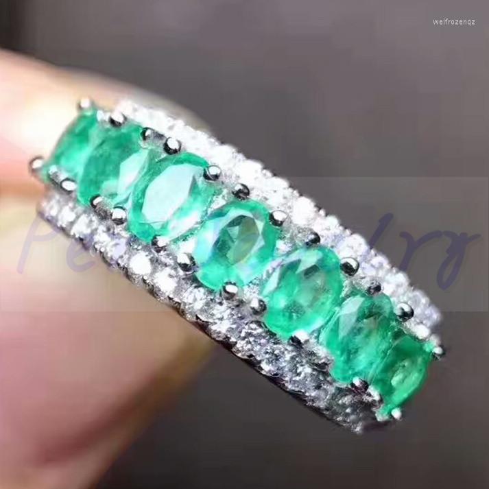Cluster Rings Natural Emerald Ring 925 Sterling Silver Real Fine Jewelry 0.25ct 7pcs Gems For Men Or Women
Cluster Rings Natural Emerald Ring 925 Sterling Silver Real Fine Jewelry 0.25ct 7pcs Gems For Men Or Women