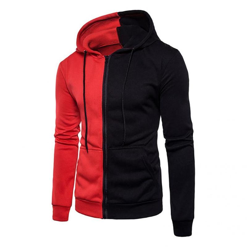 Men's Hoodies & Sweatshirts Hooded Zipper Closure Men Jacket Patchwork Long Sleeve Drawstring Side Pockets Sweatshirt Male Clothing, Red
Men's Hoodies & Sweatshirts Hooded Zipper Closure Men Jacket Patchwork Long Sleeve Drawstring Side Pockets Sweatshirt Male Clothing, Red
