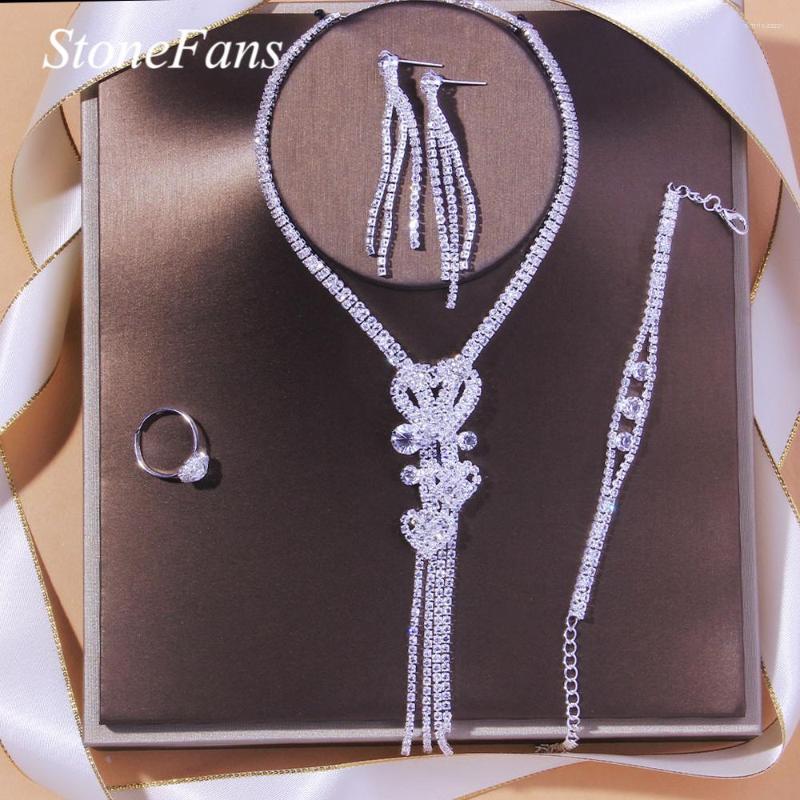 Necklace Earrings Set Stonefans Luxury Rhinestone Heart Bridal Jewelry For Women Crystal Tassel Ring Bracelet Wedding Gift, Picture shown
Necklace Earrings Set Stonefans Luxury Rhinestone Heart Bridal Jewelry For Women Crystal Tassel Ring Bracelet Wedding Gift, Picture shown