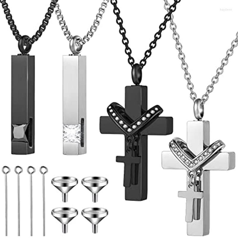 Pendant Necklaces Cremation Skeleton Necklace Jewelry Ash Bar Memorial Cross Souvenir 
Pendant Necklaces Cremation Skeleton Necklace Jewelry Ash Bar Memorial Cross Souvenir