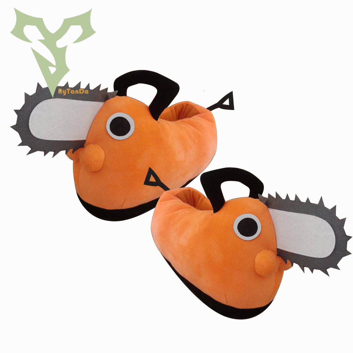 Plush Dolls Chainsaw Man Pochita Slipper Peluche Chainsawman Shoes Anime Happy Orange Dog Stuffed Soft Toy Kawaii ie Gift 221128