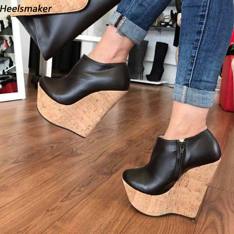 Heelsmaker Handmade Women Platform Pumps Zipper Wedges Heels Round Toe Beautiful Black Party Shoes US Plus Size 5-20, Yellow
Heelsmaker Handmade Women Platform Pumps Zipper Wedges Heels Round Toe Beautiful Black Party Shoes US Plus Size 5-20, Yellow