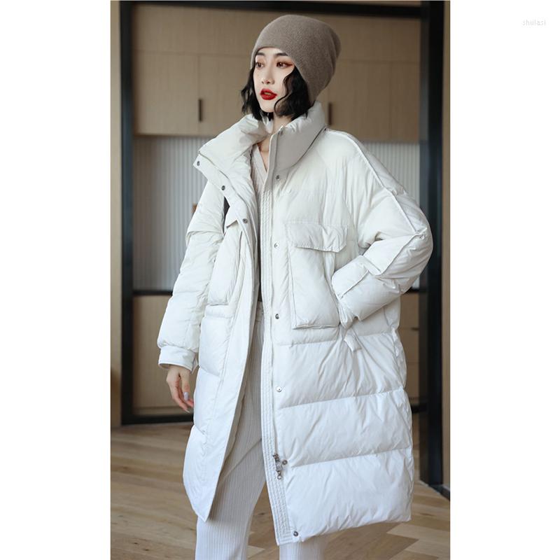 Women's Down Women White Jacket Long Stand Collar Duck Cotton Clothes Warm Thicken Windproof Fashion Oversized Winter Coat Tops, Black 
Women's Down Women White Jacket Long Stand Collar Duck Cotton Clothes Warm Thicken Windproof Fashion Oversized Winter Coat Tops, Black