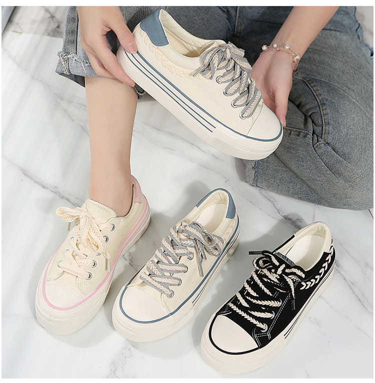 Thick soled little white shoes for women 2022 fall new shoes with Instagram fashion breathable sports casual canvas shoes, Black
Thick soled little white shoes for women 2022 fall new shoes with Instagram fashion breathable sports casual canvas shoes, Black