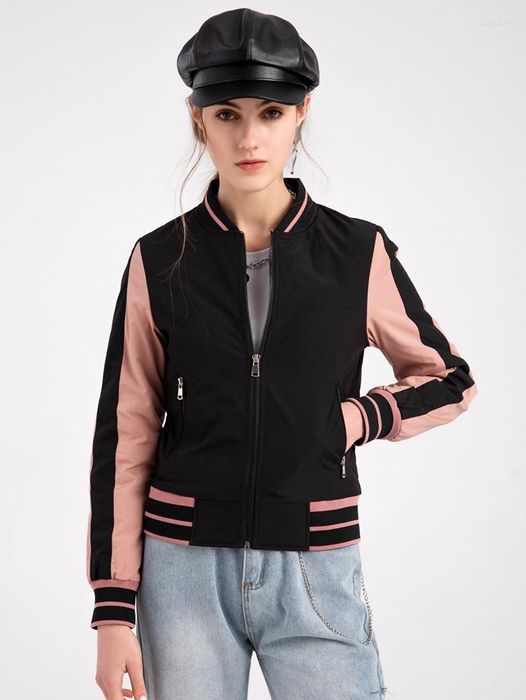 Women' Jackets Women' Women Spring Autumn Long Sleeve Zipper Causal Colorblock Baseball Uniform Bomber Jacket For FashionWomen, Black
Women' Jackets Women' Women Spring Autumn Long Sleeve Zipper Causal Colorblock Baseball Uniform Bomber Jacket For FashionWomen, Black