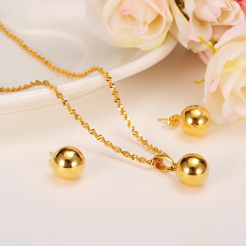 Necklace Earrings Set Fashion Cute Jewelry Gold Round Ball Girls Bridajewelry For Women Party Accessories Gift Daily Wear, Picture shown
Necklace Earrings Set Fashion Cute Jewelry Gold Round Ball Girls Bridajewelry For Women Party Accessories Gift Daily Wear, Picture shown