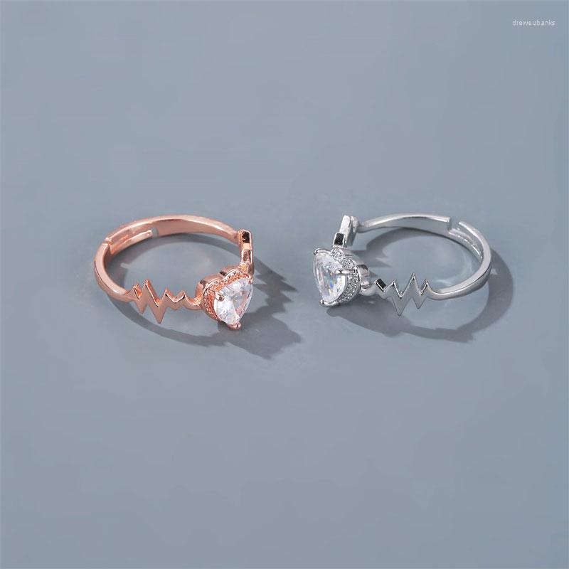 Wedding Rings Creative ECG Ring Zircon Inlaid Heart Shaped Women's Engagement Fashion Jewelry Couple Promise Wholesale
Wedding Rings Creative ECG Ring Zircon Inlaid Heart Shaped Women's Engagement Fashion Jewelry Couple Promise Wholesale