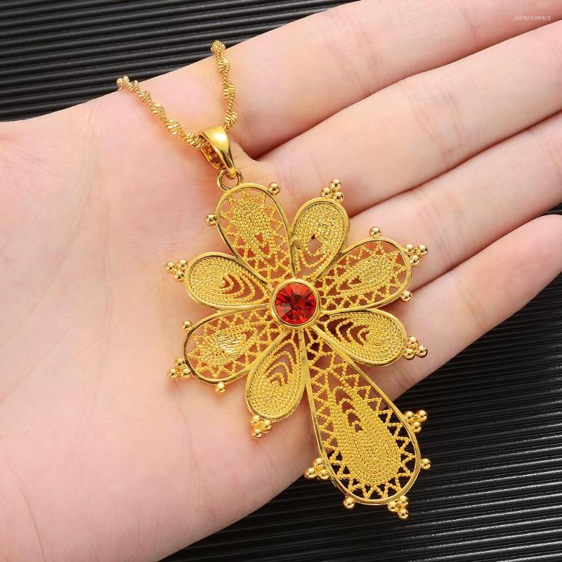 Pendant Necklaces Crystal Ethiopian Big Cross Zircon Necklace Gold Eretrian Coptic Jewelry Crosses African Abyssinia Women Girl Eritrea
Pendant Necklaces Crystal Ethiopian Big Cross Zircon Necklace Gold Eretrian Coptic Jewelry Crosses African Abyssinia Women Girl Eritrea