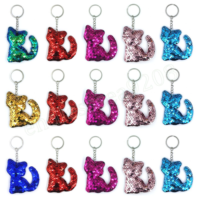 Cat Keychains Glitter Pompom Sequins Key Chain Gifts for Women Car Bag Keyring Diy Keychain Accessories
Cat Keychains Glitter Pompom Sequins Key Chain Gifts for Women Car Bag Keyring Diy Keychain Accessories