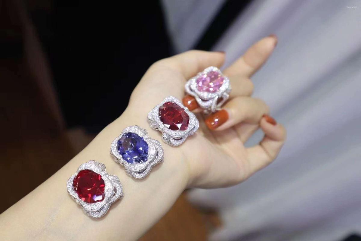 Cluster Rings Luxury Three-Color Square Main Stone Zircon Set Ring Brooch Size Can Be Changed
Cluster Rings Luxury Three-Color Square Main Stone Zircon Set Ring Brooch Size Can Be Changed