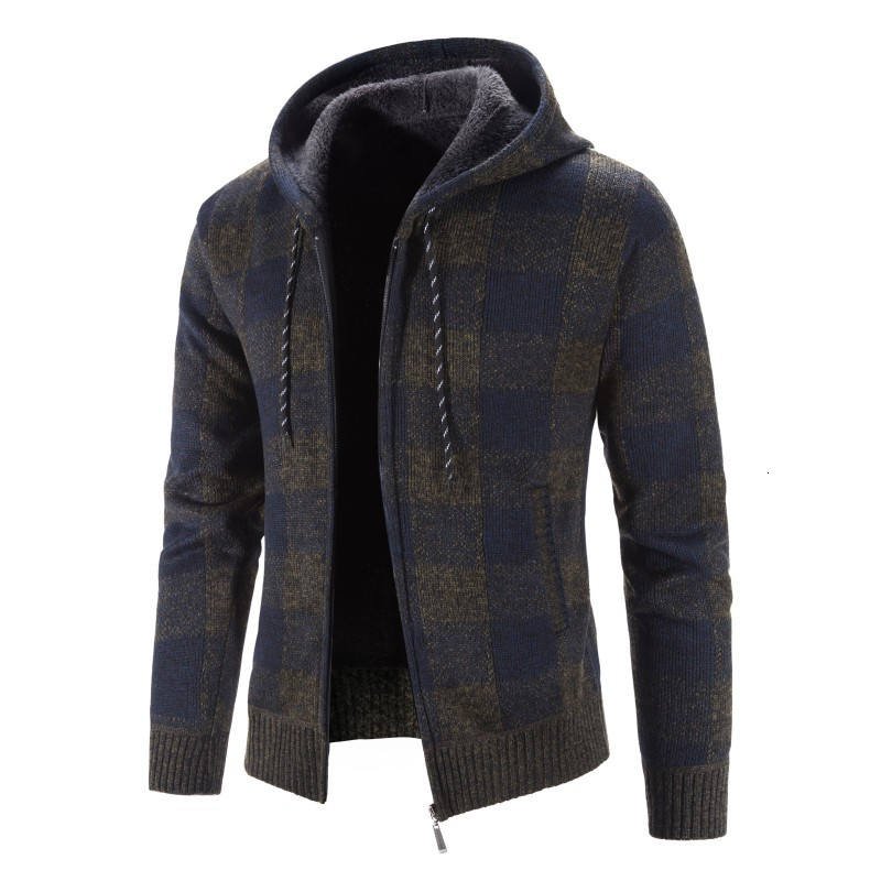 Men's Sweaters Men's Fleece Thickened Cardigan Winter Knit Sweater Warm Hooded Jackets Plaid Vintage Coats Faux Fur Wool Zipper Knitwear 221128, Brown
Men's Sweaters Men's Fleece Thickened Cardigan Winter Knit Sweater Warm Hooded Jackets Plaid Vintage Coats Faux Fur Wool Zipper Knitwear 221128, Brown