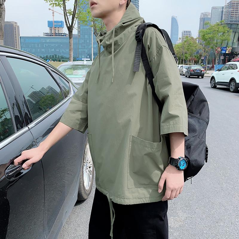 Men' Hoodies Japan Style Men' Handsome Streetwear Short Sleeve Hooded Sweatshirts Men Casual Harajuku Pocket Clothing, Black
Men' Hoodies Japan Style Men' Handsome Streetwear Short Sleeve Hooded Sweatshirts Men Casual Harajuku Pocket Clothing, Black
