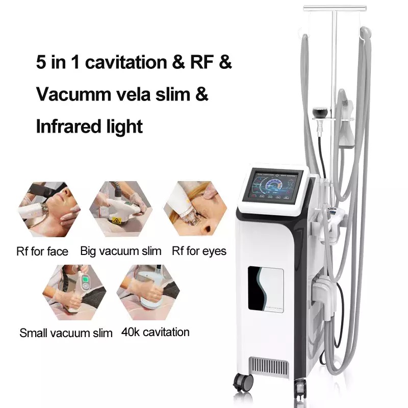 Vela Body Shape Slimming Machine Vacuum Roller Massage Beauty Equipment Cavitation Rf Face Lift Radio Frequency Cellulite Reduction Machine
Vela Body Shape Slimming Machine Vacuum Roller Massage Beauty Equipment Cavitation Rf Face Lift Radio Frequency Cellulite Reduction Machine
