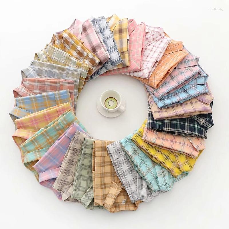 Women' Blouses Women' & Shirts Thin Loose Plaid Shirt Women Summer Korean Turn-down Collar Long Sleeve Sunscreen Tide Women, A6
Women' Blouses Women' & Shirts Thin Loose Plaid Shirt Women Summer Korean Turn-down Collar Long Sleeve Sunscreen Tide Women, A6