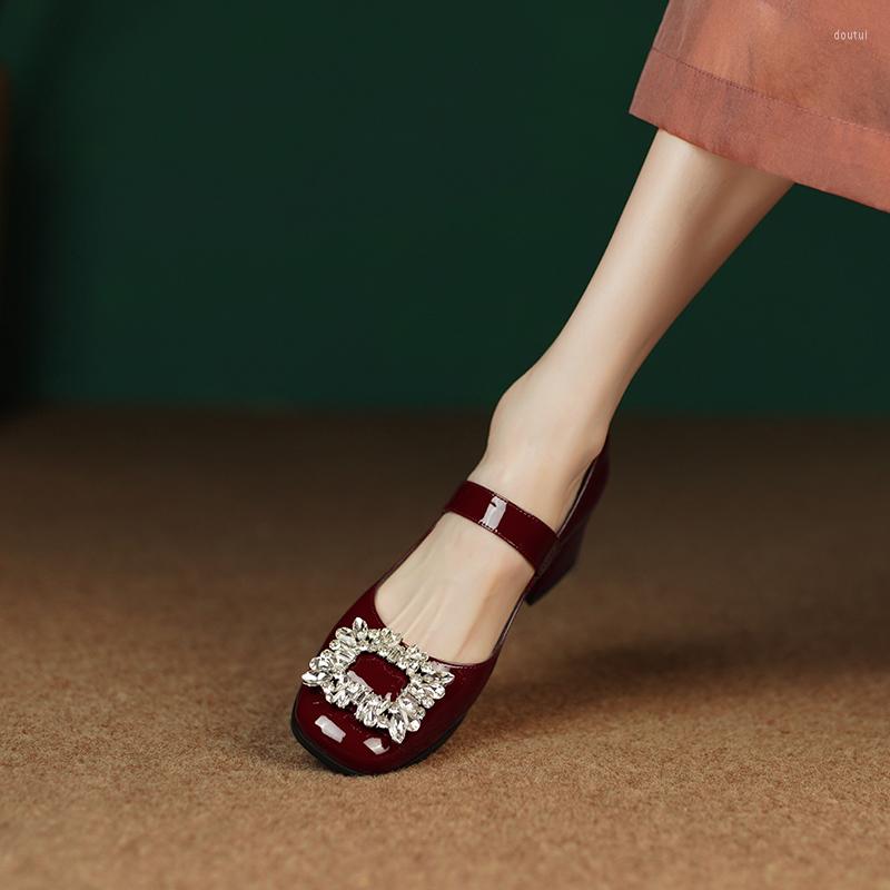 Dress Shoes 2022 Spring Women Patent Leather Square Toe Chunky Heel Metal Buckle Pumps Ladies, Black
Dress Shoes 2022 Spring Women Patent Leather Square Toe Chunky Heel Metal Buckle Pumps Ladies, Black
