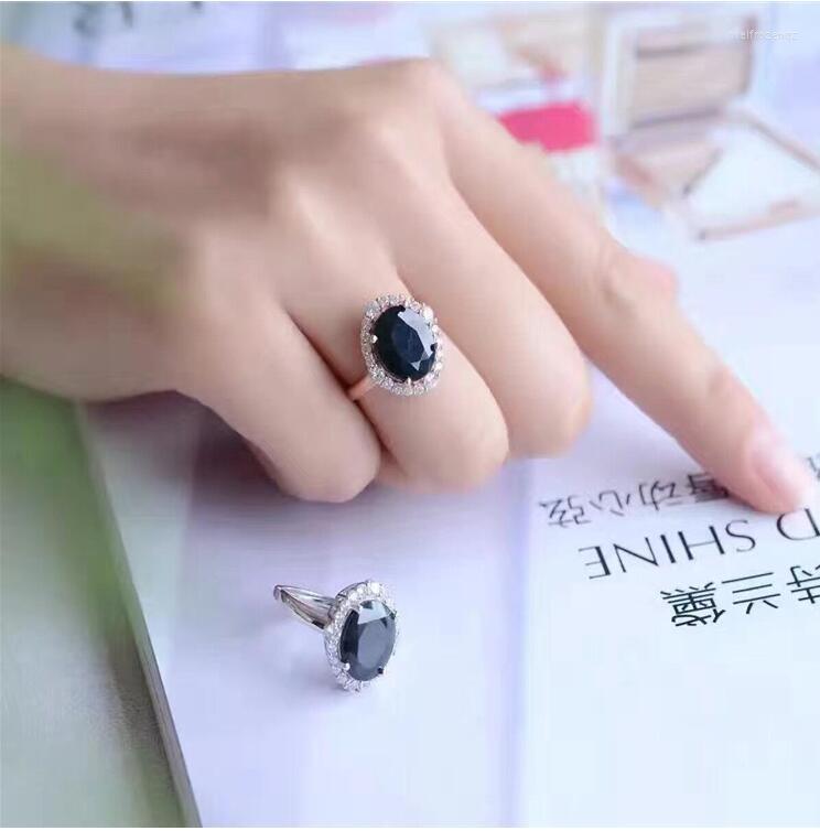 Cluster Rings REAL S925 Sterling Silver Inlaid Natural Sapphire Ring 10 12mm High Quality Pure Gem Good Clarity For Men Or Woman
Cluster Rings REAL S925 Sterling Silver Inlaid Natural Sapphire Ring 10 12mm High Quality Pure Gem Good Clarity For Men Or Woman