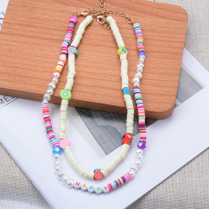 Choker Multicolor Polymer Clay Beads Necklace Women Soft Pottery Round Plate Pearls Acrylic Letter Beaded Handmade Kids
Choker Multicolor Polymer Clay Beads Necklace Women Soft Pottery Round Plate Pearls Acrylic Letter Beaded Handmade Kids