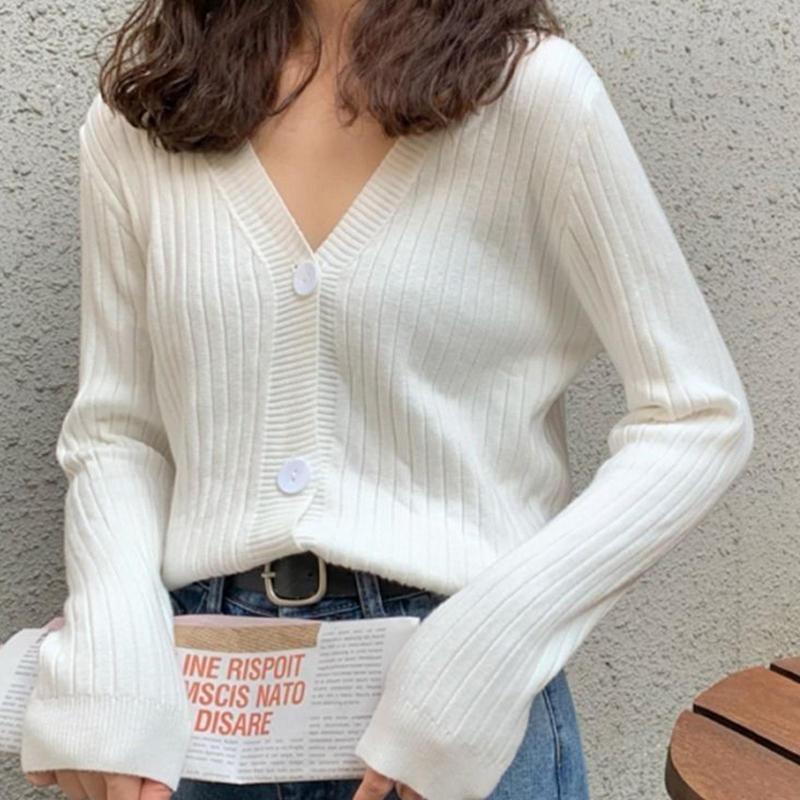 Women's Knits Women Sweater Tops Autumn Winter Solid Color V Neck Long Sleeve Cardigan Buttons Knitted Coat Loose Casual Ladies Top, Black
Women's Knits Women Sweater Tops Autumn Winter Solid Color V Neck Long Sleeve Cardigan Buttons Knitted Coat Loose Casual Ladies Top, Black