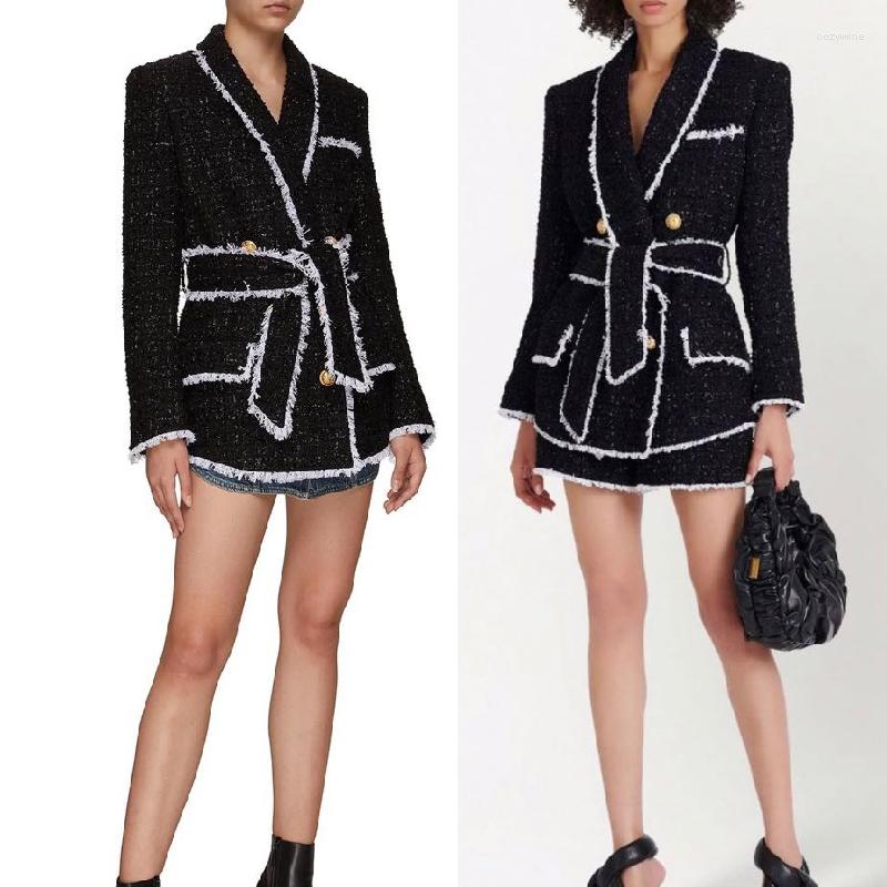 Women' Jackets 2022 Brand Design Double Row Button Bright Silk Blended Tweed Long Sleeve Coat High Waist Shorts Ladies Two Piece Set, Silver
Women' Jackets 2022 Brand Design Double Row Button Bright Silk Blended Tweed Long Sleeve Coat High Waist Shorts Ladies Two Piece Set, Silver