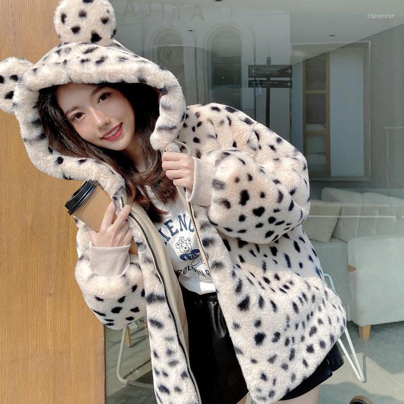 Women's Fur 2022 Winter Women Faux Coat Leopard Print Plush Hooded Jacket Fashion Sweet Soft Thick Warm Outwear Streetwear Casacas, Lp
Women's Fur 2022 Winter Women Faux Coat Leopard Print Plush Hooded Jacket Fashion Sweet Soft Thick Warm Outwear Streetwear Casacas, Lp