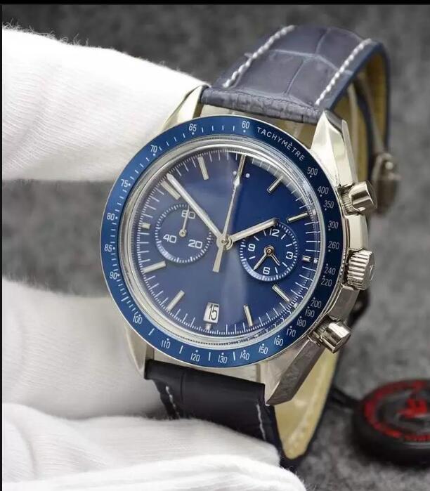 Many colors 44MM Quartz Chronograph Silver Dial Mens Watches Moonwatch Leather Band Dark Side of the Ring Showing Tachymeter Markings Wristwatches
Many colors 44MM Quartz Chronograph Silver Dial Mens Watches Moonwatch Leather Band Dark Side of the Ring Showing Tachymeter Markings Wristwatches