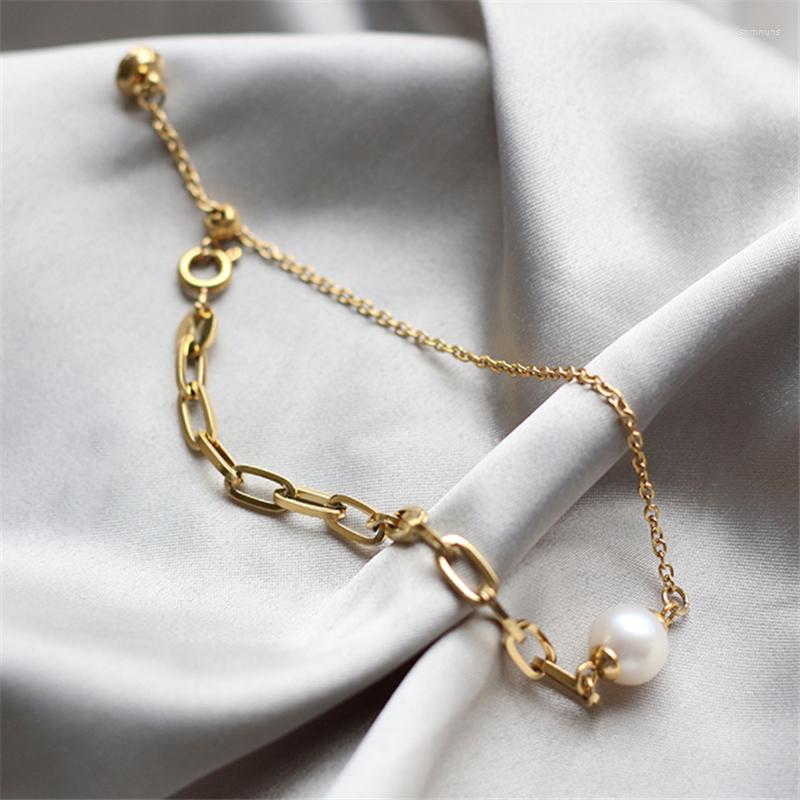 Strand 2022 Trendy Titanium Steel Plating 18K Gold Geometric Chain Stitching Zircon Pearl Bracelet For Women Girl Party Jewelry Gift
Strand 2022 Trendy Titanium Steel Plating 18K Gold Geometric Chain Stitching Zircon Pearl Bracelet For Women Girl Party Jewelry Gift