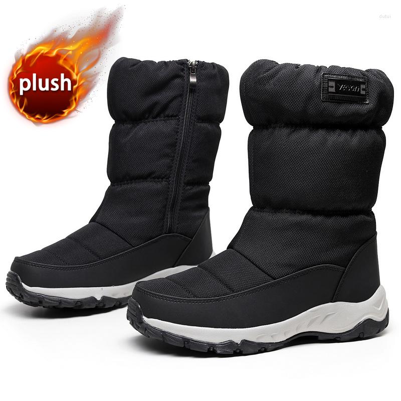 Boots 2022 Fashion Snow Men Waterproof Winter Men's Plush Warm Cotton Shoes Non-slip Outdoor Hiking, N-16