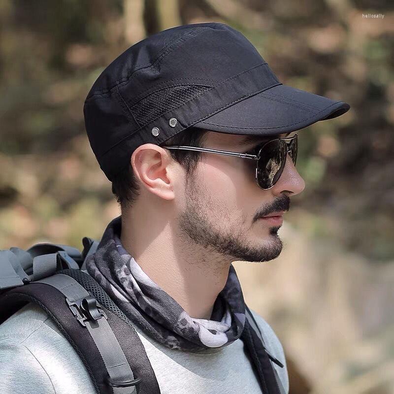 Berets Military Hats Men's Outdoor Sports Peaked Caps Summer Adjustable 55-60CM Solid Color Trucker Hat Spring Sun Protection Cap, Black
Berets Military Hats Men's Outdoor Sports Peaked Caps Summer Adjustable 55-60CM Solid Color Trucker Hat Spring Sun Protection Cap, Black