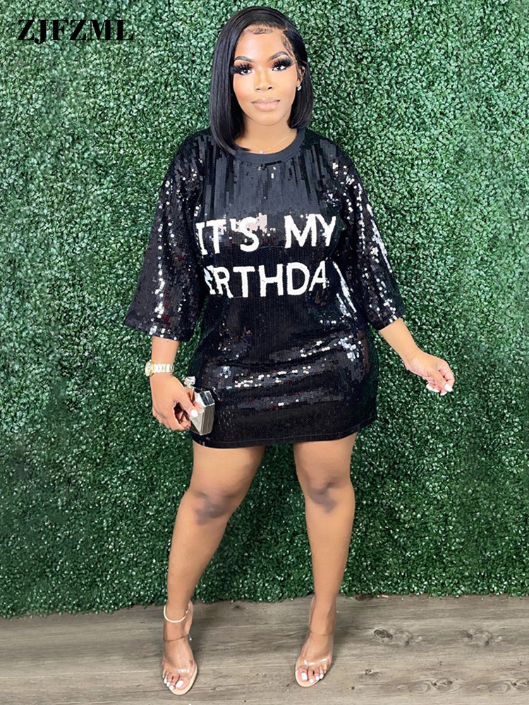 Casual Dresses Geometric Bling Shiny Sequin Women Tshirt Mini Dresses Round Neck Half Sleeve Bodycon Sexy Party Club Elegant Prom Y2K Clothess 221126