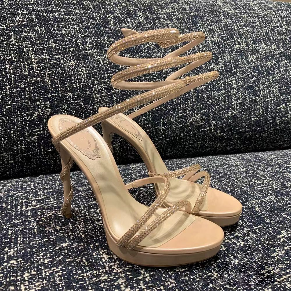 Nude Sandals Womens Dress Shoes High Heeled Ankle Wraparound Shoe rhinestone Embellished Snake Strass Platform Stiletto heels slides Designers factory footwear
Nude Sandals Womens Dress Shoes High Heeled Ankle Wraparound Shoe rhinestone Embellished Snake Strass Platform Stiletto heels slides Designers factory footwear