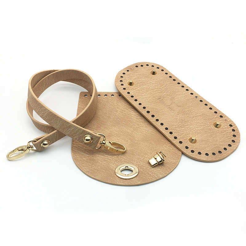 Bag Parts Accessories Suede Leather Strap Handmade Handbag Woven Set High Quality Bottoms With Hardware for DIY Shoulder 221125
